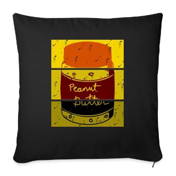 Retro Peanut Butter - Sofakissenbezug 45 x 45 cm - Schwarz - Vorne