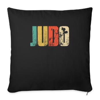 Judo belt suit martial arts throw gift - Sofa pillowcase 17,3'' x 17,3'' (45 x 45 cm) - black - Front