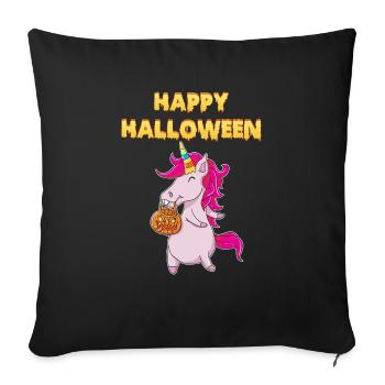 Happy Halloween Shirt Floss - Sofakissenbezug 45 x 45 cm - Schwarz - Vorne