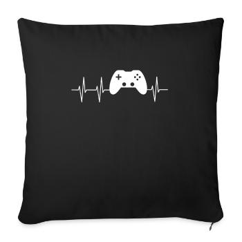 Gaming - Housse de coussin décorative 45 x 45 cm - noir - Devant