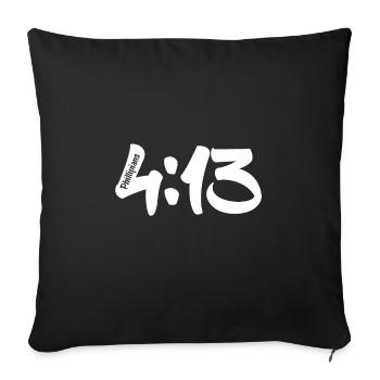 Philippians 4:13 Christian Christian gift - Sofa pillowcase 17,3'' x 17,3'' (45 x 45 cm) - black - Front
