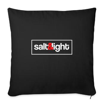 Salt and Light chrétien chrétien don - Housse de coussin décorative 45 x 45 cm - noir - Devant
