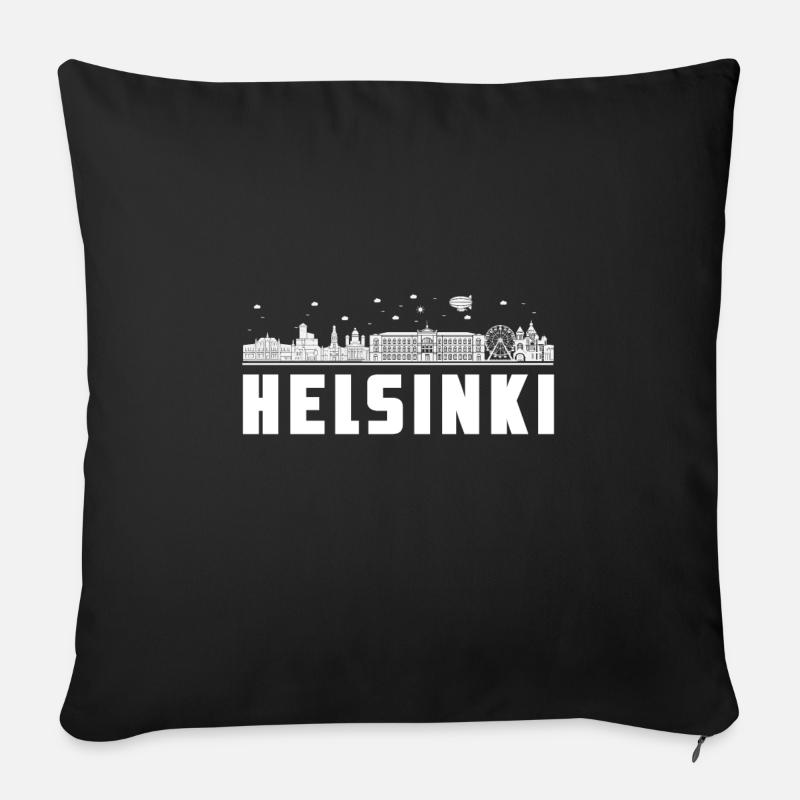 Helsinki - Sofakissenbezug 45 x 45 cm - Schwarz