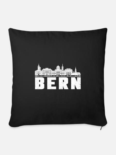 Bern - Sofakissenbezug 45 x 45 cm - Schwarz