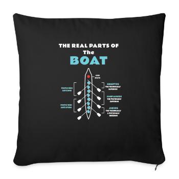 Rowers kayak water sports canoe gift - Sofa pillowcase 17,3'' x 17,3'' (45 x 45 cm) - black - Front