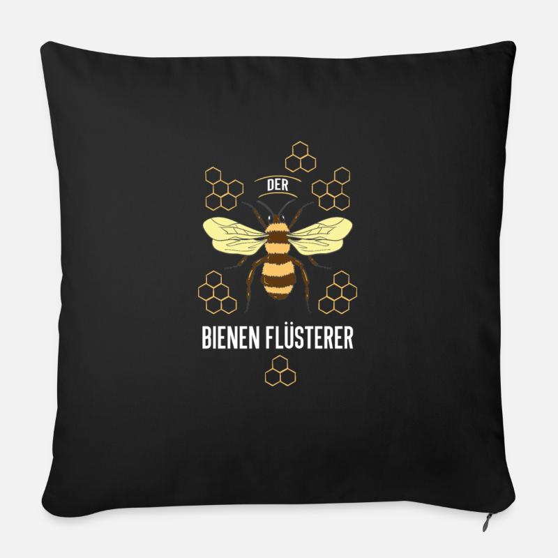 Bienen Flüsterer Imker Bienenzüchter Geschenk - Sofakissenbezug 45 x 45 cm - Schwarz