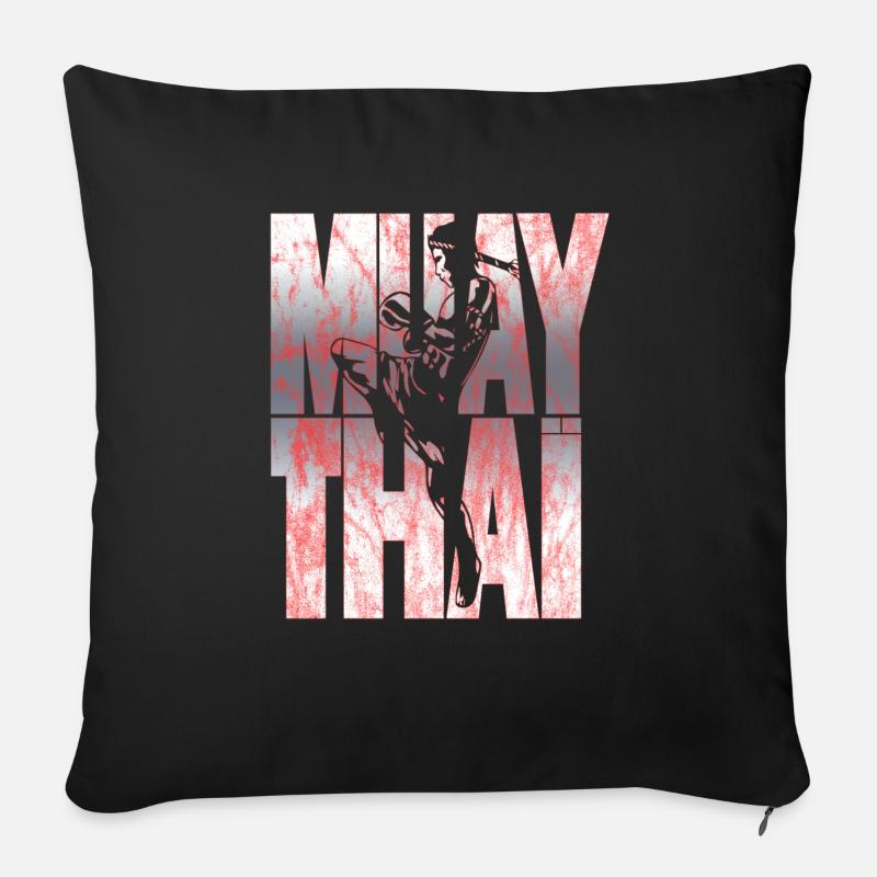 Muay Thai - Sofakissenbezug 45 x 45 cm - Schwarz