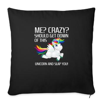 licorne - Housse de coussin décorative 45 x 45 cm - noir - Devant