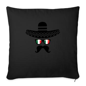 sombrero - Sofa pillowcase 17,3'' x 17,3'' (45 x 45 cm) - black - Front
