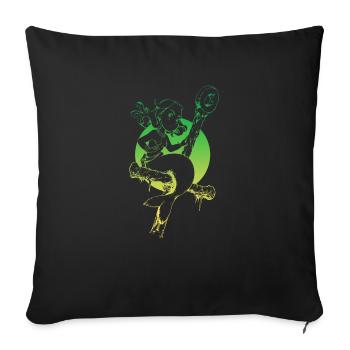 Sirène sirène sirène conte de fées - Housse de coussin décorative 45 x 45 cm - noir - Devant