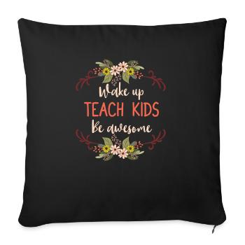 Teacher - Sofa pillowcase 17,3'' x 17,3'' (45 x 45 cm) - black - Front