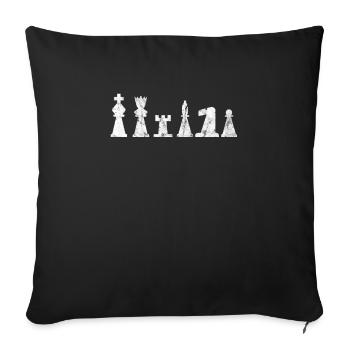 Schach - Sofakissenbezug 45 x 45 cm - Schwarz - Vorne