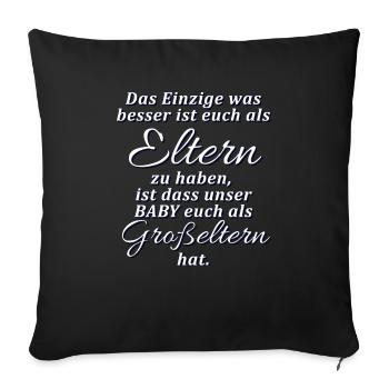 Pregnancy notice for parents - Sofa pillowcase 17,3'' x 17,3'' (45 x 45 cm) - black - Front
