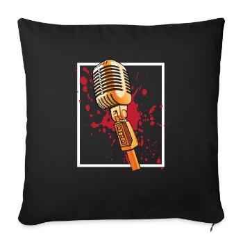 Bloddy Microphone - Sofa pillowcase 17,3'' x 17,3'' (45 x 45 cm) - black - Front