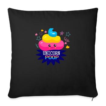 unicorn - Sofa pillowcase 17,3'' x 17,3'' (45 x 45 cm) - black - Front