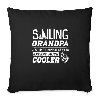 sailing - Sofa pillowcase 17,3'' x 17,3'' (45 x 45 cm) - black - Front