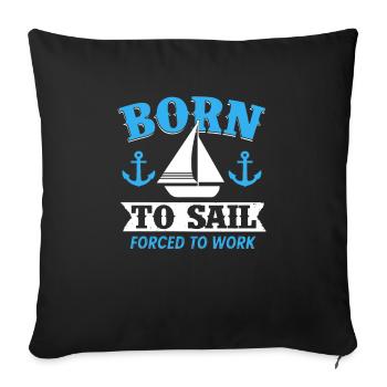 sailing - Sofa pillowcase 17,3'' x 17,3'' (45 x 45 cm) - black - Front