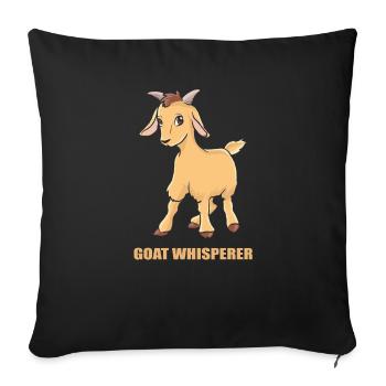 Cadeau pour chèvre chèvre chèvre - Housse de coussin décorative 45 x 45 cm - noir - Devant