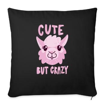 Cute But Crazy - Sofa pillowcase 17,3'' x 17,3'' (45 x 45 cm) - black - Front