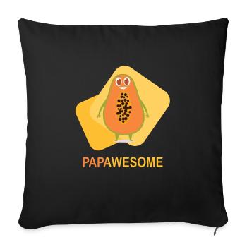 fruit - Sofa pillowcase 17,3'' x 17,3'' (45 x 45 cm) - black - Front