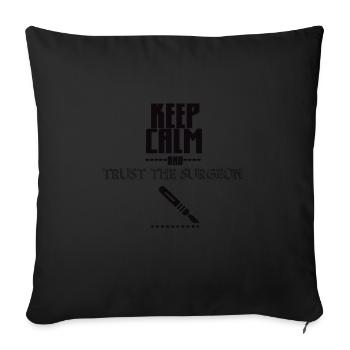 Plastic surgery - Sofa pillowcase 17,3'' x 17,3'' (45 x 45 cm) - black - Front