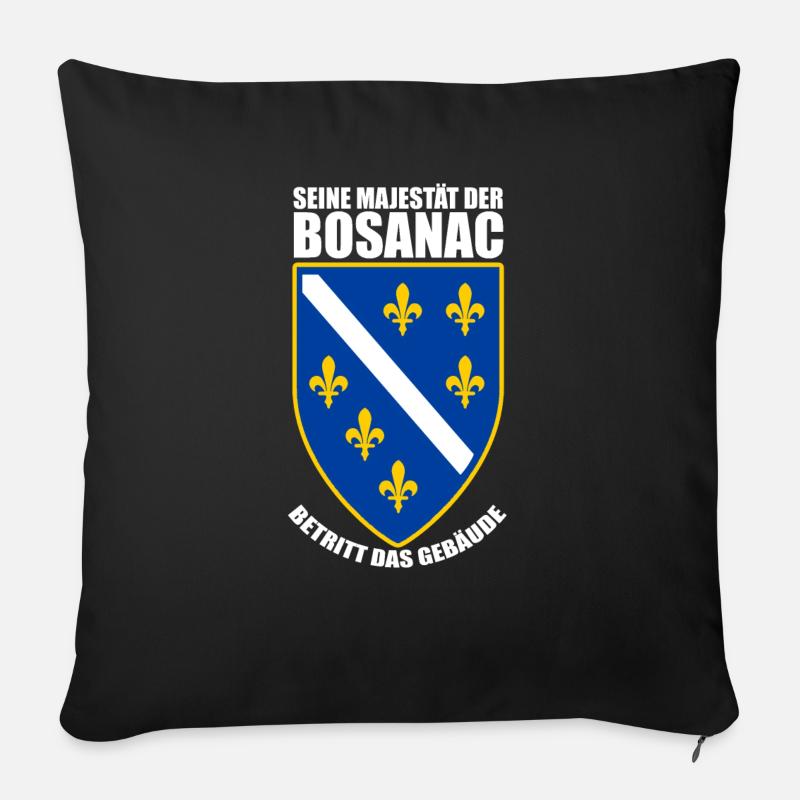 Bosanac Bosnien - Sofakissenbezug 45 x 45 cm - Schwarz