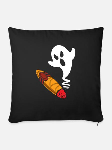 Zigarre Nichtraucher Geschenk Halloween - Sofakissenbezug 45 x 45 cm - Schwarz