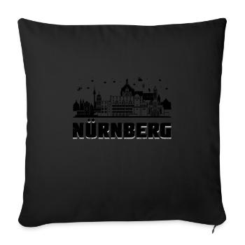 Nuremberg city portrait and holiday gift - Sofa pillowcase 17,3'' x 17,3'' (45 x 45 cm) - black - Front