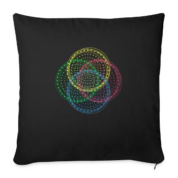 IKIGAI, Tai Chi, meaning of life - Sofa pillowcase 17,3'' x 17,3'' (45 x 45 cm) - black - Front
