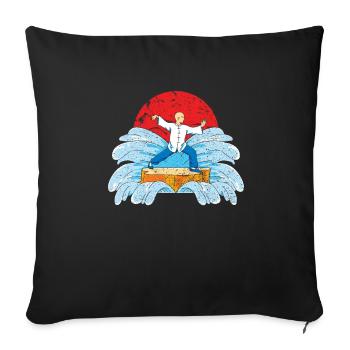 Qi Gong, Yoga, Taijiquan, Tai Ci - Sofa pillowcase 17,3'' x 17,3'' (45 x 45 cm) - black - Front