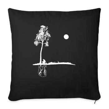 Nature de la liberté - Housse de coussin décorative 45 x 45 cm - noir - Devant