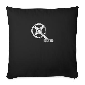bicycle - Sofa pillowcase 17,3'' x 17,3'' (45 x 45 cm) - black - Front