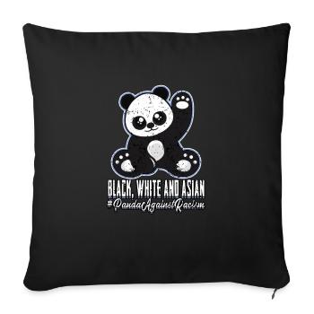 Panda - Sofakissenbezug 45 x 45 cm - Schwarz - Vorne