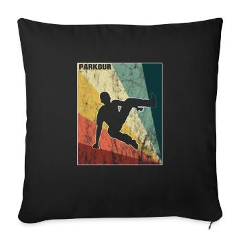 Parkour Freerunning Traceur Parcour Urban Gift - Housse de coussin décorative 45 x 45 cm - noir - Devant