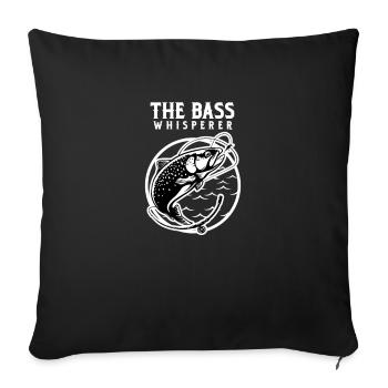 Le whisperer de poissons de basse - Housse de coussin décorative 45 x 45 cm - noir - Devant