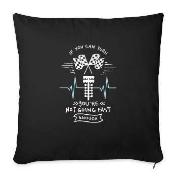 Drag Dragrace Rennen Auto Beschleunigung Geschenk - Sofakissenbezug 45 x 45 cm - Schwarz - Vorne