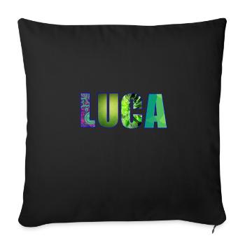 Luca - Housse de coussin décorative 45 x 45 cm - noir - Devant
