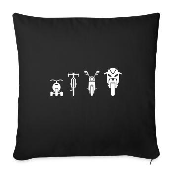 Bikes Evolution White - Sofakissenbezug 45 x 45 cm - Schwarz - Vorne