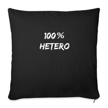 Straight 100% Straight man and woman - Sofa pillowcase 17,3'' x 17,3'' (45 x 45 cm) - black - Front