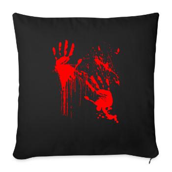 Halloween Bloody scary gift - Sofa pillowcase 17,3'' x 17,3'' (45 x 45 cm) - black - Front