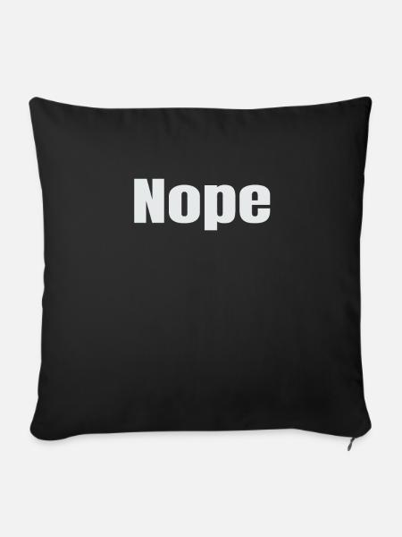 Nope - Sofakissenbezug 45 x 45 cm - Schwarz
