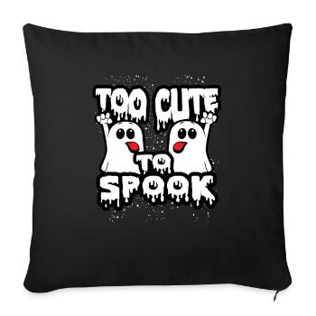 Too cute to spook - Sofa pillowcase 17,3'' x 17,3'' (45 x 45 cm) - black - Front