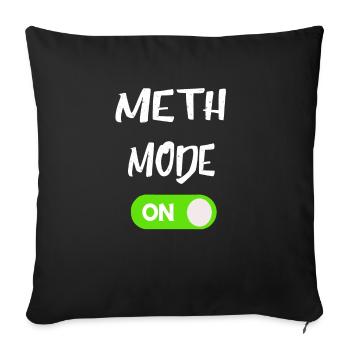 Meth Mode On Power Switch Crystal Gift - Housse de coussin décorative 45 x 45 cm - noir - Devant