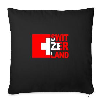 Schweiz Logo - Sofakissenbezug 45 x 45 cm - Schwarz - Vorne