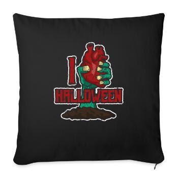 I love Halloween Heart Organ Zombie - Sofa pillowcase 17,3'' x 17,3'' (45 x 45 cm) - black - Front
