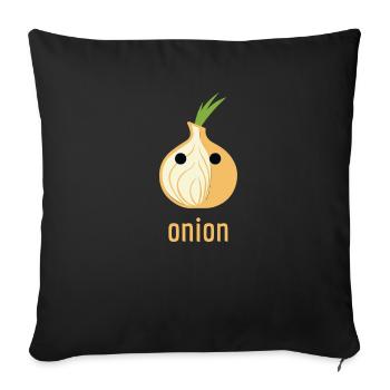 Onion Zwiebel - Sofakissenbezug 45 x 45 cm - Schwarz - Vorne
