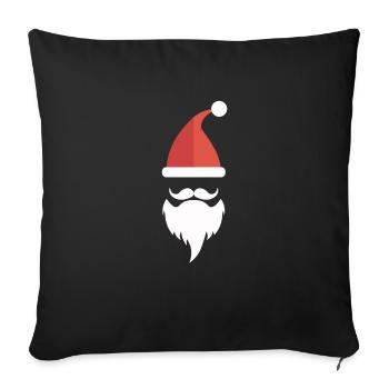 Noël, le Père Noël - Housse de coussin décorative 45 x 45 cm - noir - Devant