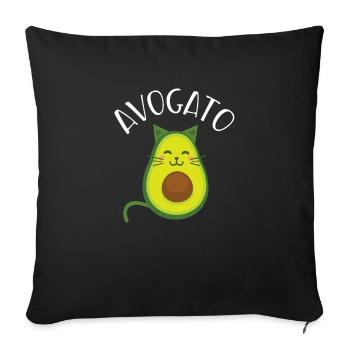 Drôle de chat Avogato - Housse de coussin décorative 45 x 45 cm - noir - Devant