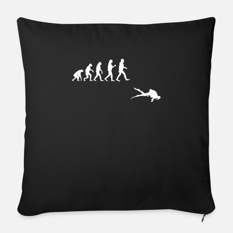 plongeur - Housse de coussin décorative 45 x 45 cm - noir