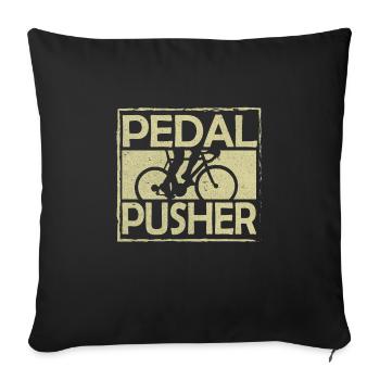 Racing bike - Sofa pillowcase 17,3'' x 17,3'' (45 x 45 cm) - black - Front